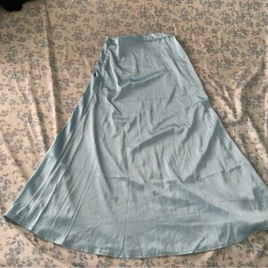 Light blue stain maxi skirt